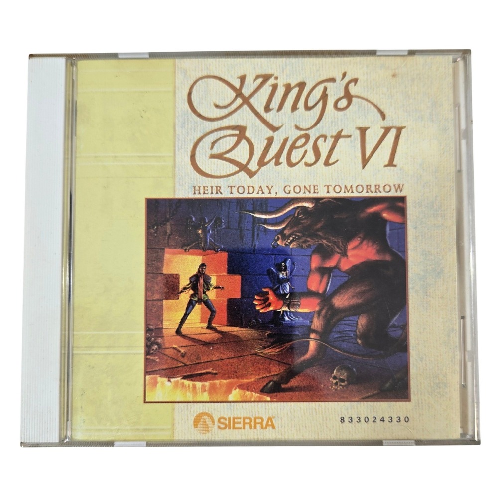 Kings Quest VI PC Game 1993 Vintage Sierra CD ROM Heir‎ Today Gone Tomorrow
